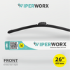 Wiper Worx Front Wiper 26" / 650mm