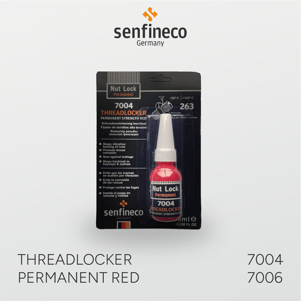 Threadlocker permanent red 7004