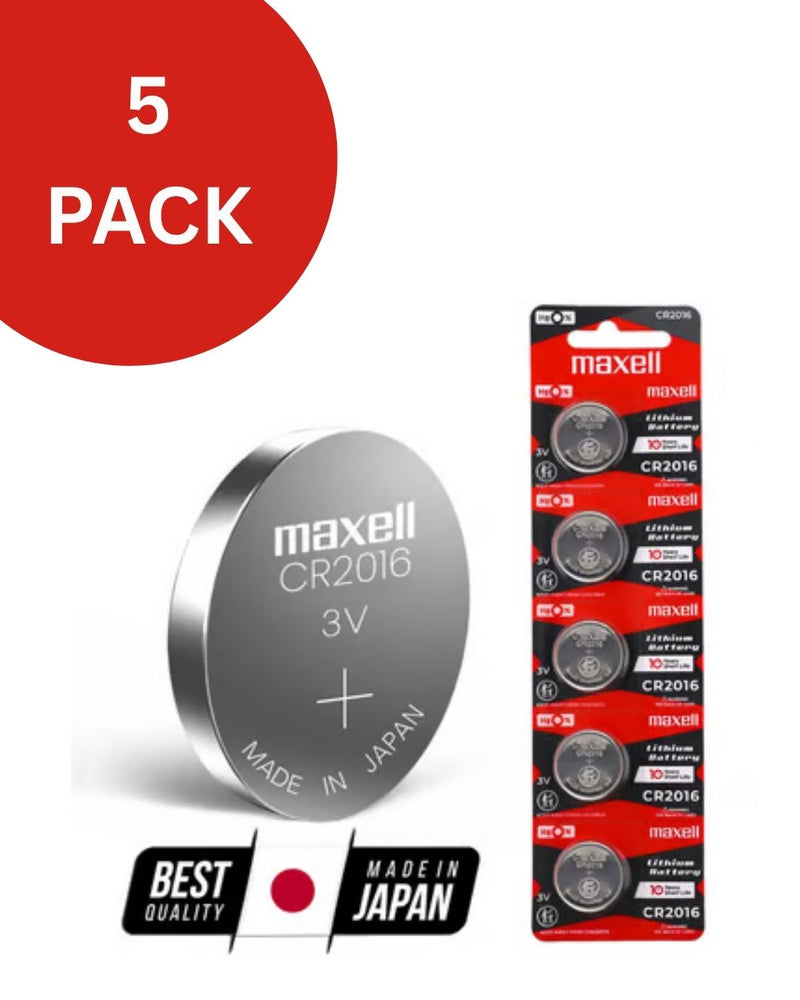 Maxell CR2016 Battery 5 Pack