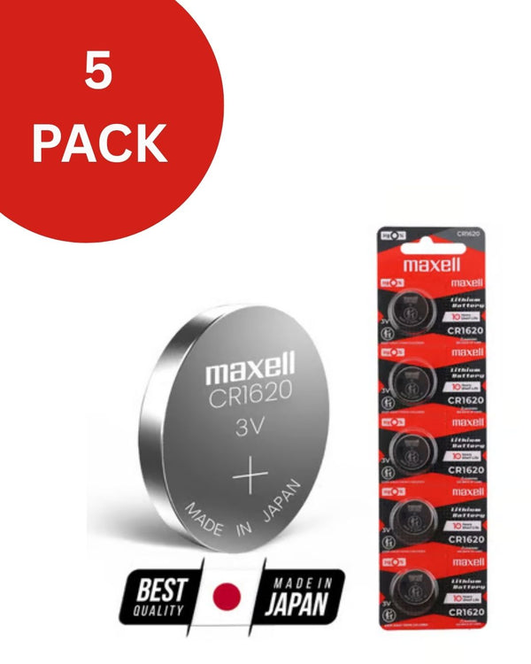 Maxell CR1620 Battery 5 Pack