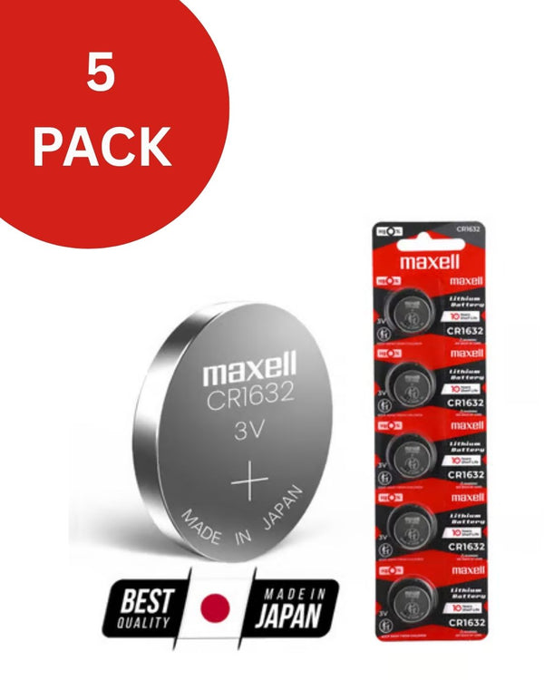 Maxell CR1632 Battery 5 Pack
