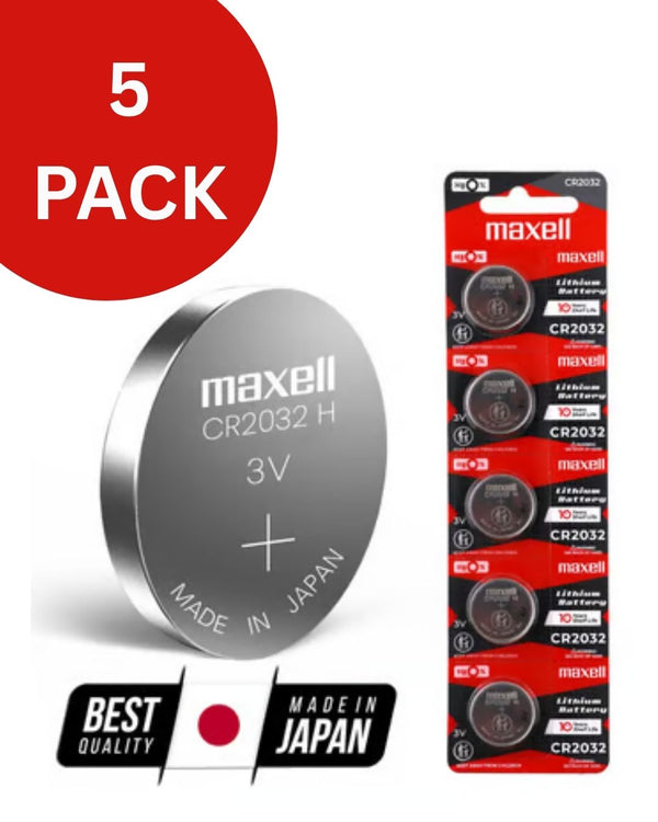 Maxell CR2032 Battery 5 Pack