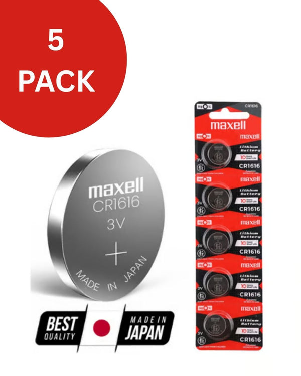 Maxell CR1616 Battery 5 Pack