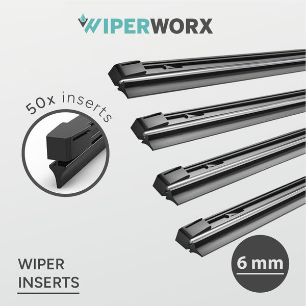 Wiper Worx Wiper Inserts 50x 6mm