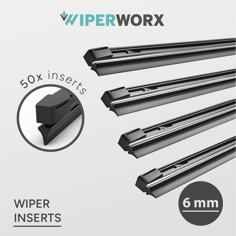 Wiper Worx Wiper Inserts 50x 6mm