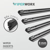 Inserts d'essuie-glace Wiper Worx 50 x 8 mm